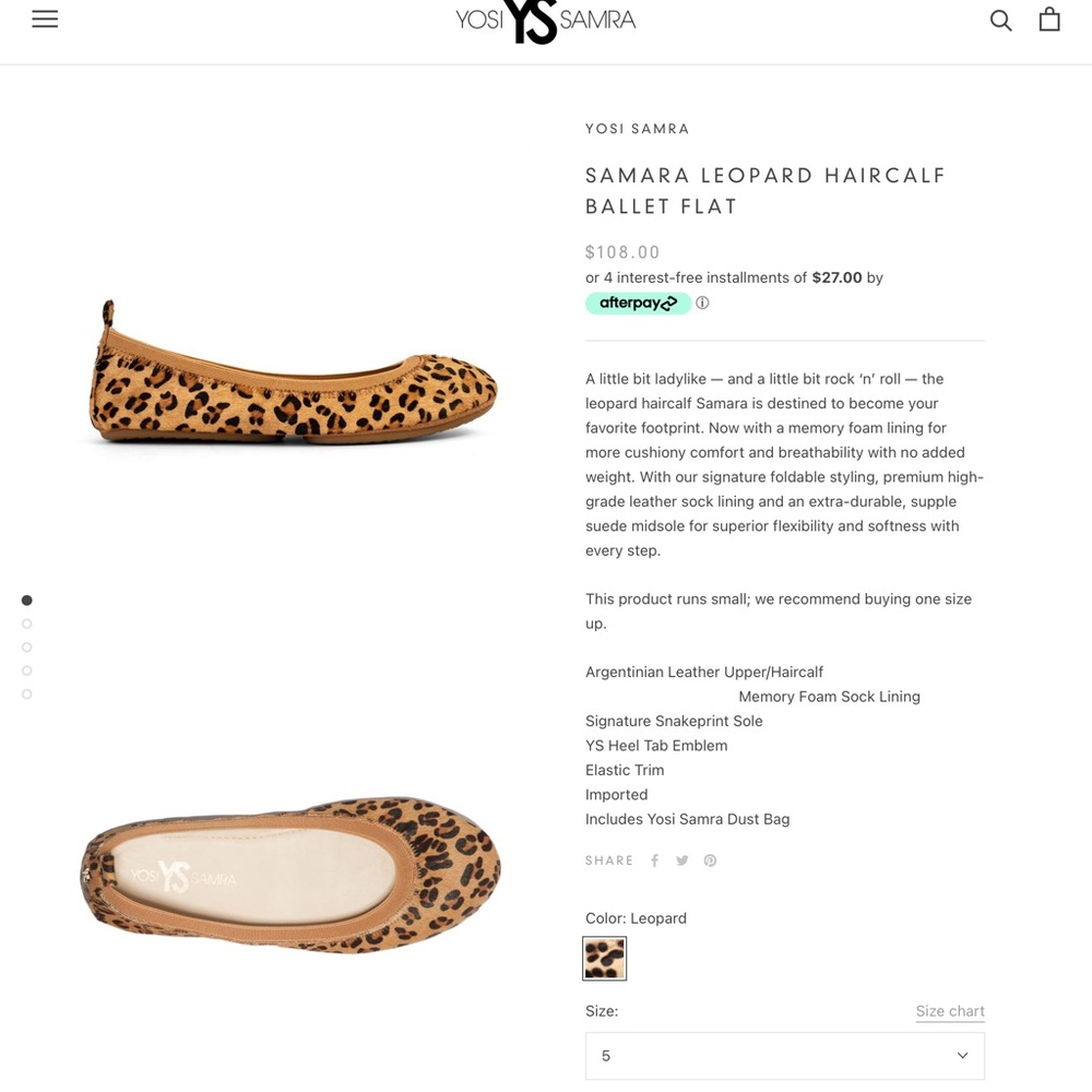Yosi samra calf skin ballet flats